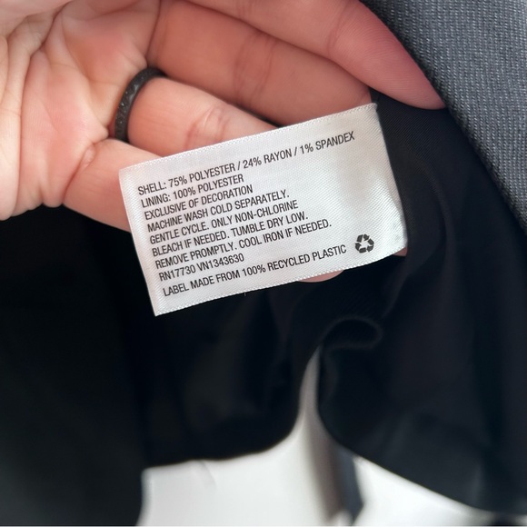 Future Collective Black Blazer, Small, Belt Tie, Stripe, Women's, Business - Picture 8 of 12